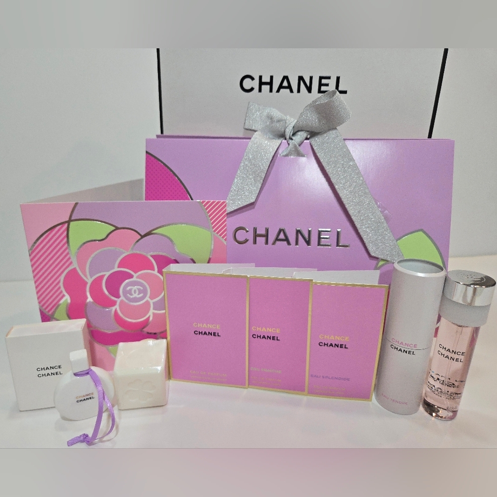 CHANEL CHANCE BUNDLE:Chance Tendre EDT Spray 20ML+Chanel Fraiche Soap+ Bonus New